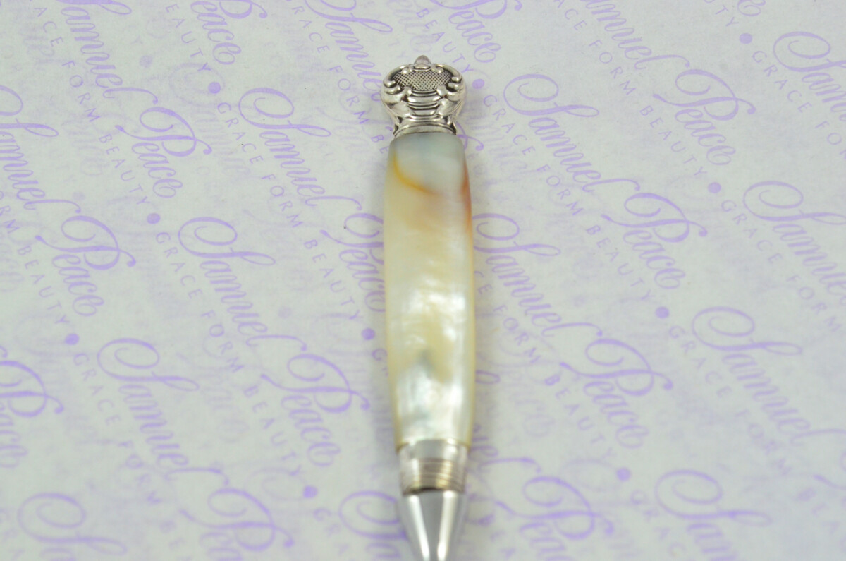 Cooper Brothers & Sons Carved Mother of Pearl Handled Letter Opener Sheffield 1905 Cased - Image 7