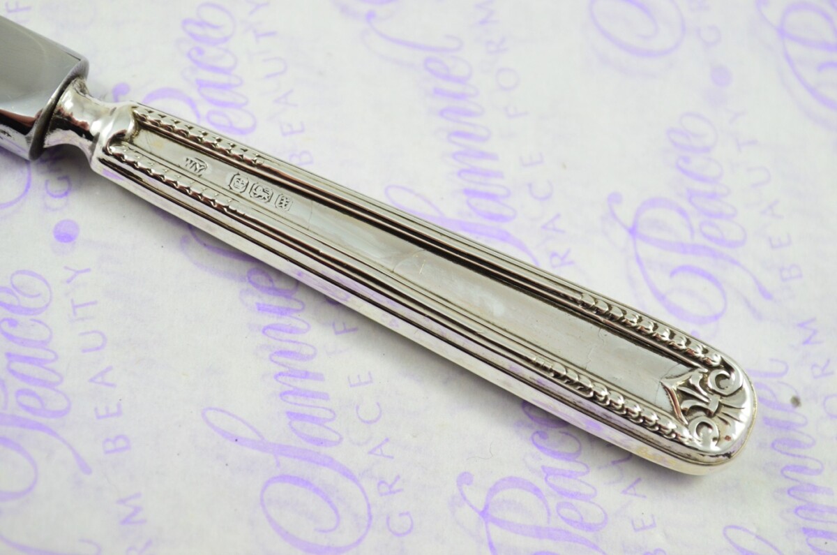 William Yates Sheffield Sterling Silver Handled Letter Opener/Paper knife Sorbie Pattern 1915 - Image 3