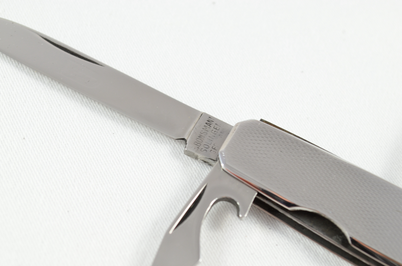 An E. Bonsman Folding Stainless Steel Engine Turned Pocket Pen Knife Solingen, Germany - Image 7