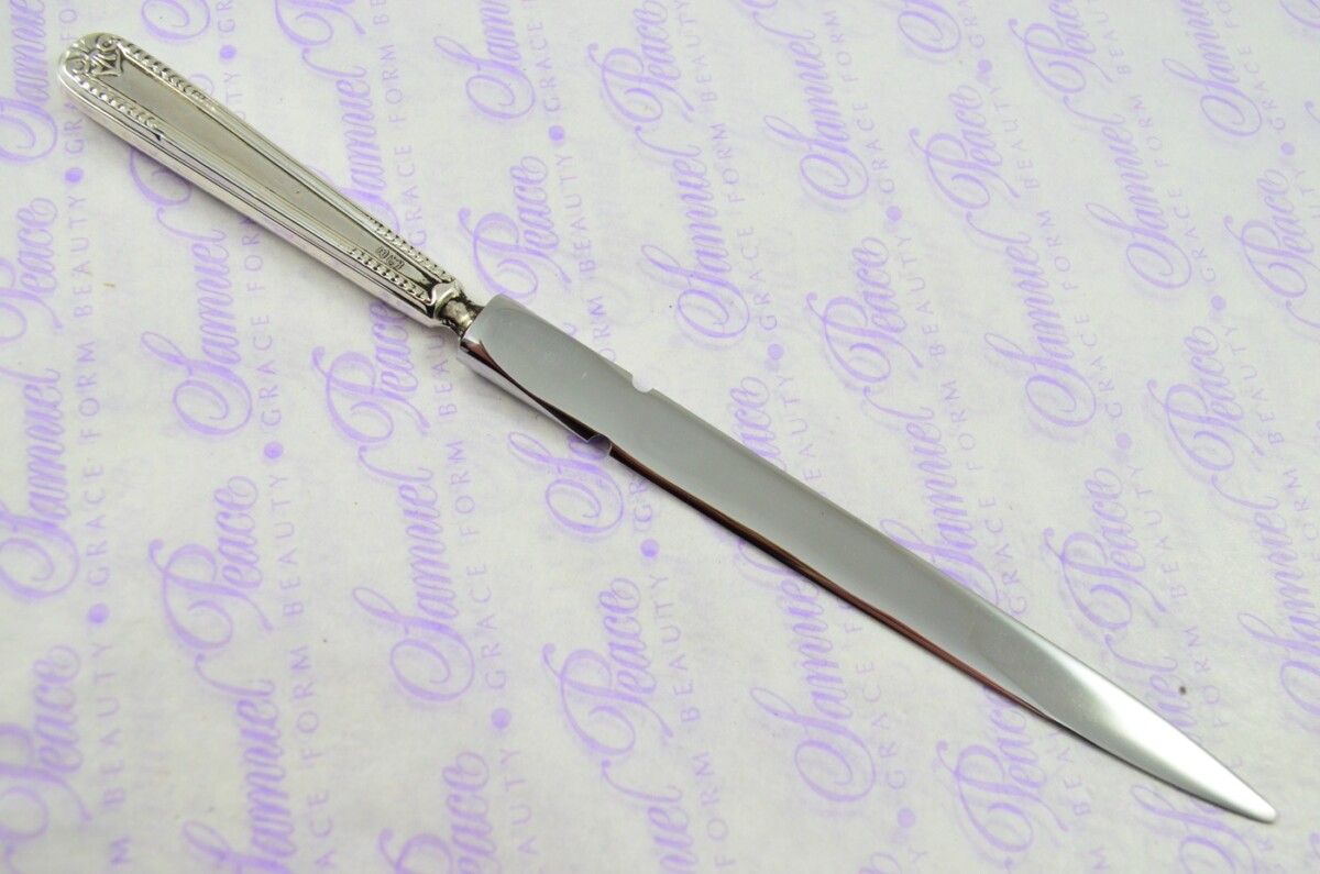 William Yates Sheffield Sterling Silver Handled Letter Opener/Paper knife Sorbie Pattern 1915 - Image 4