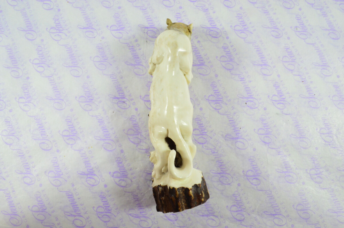 Fantastic Hand Carved Lion Walking Stick Cane Top Handle Stag Antler Horn Made Sheffield England - Image 3