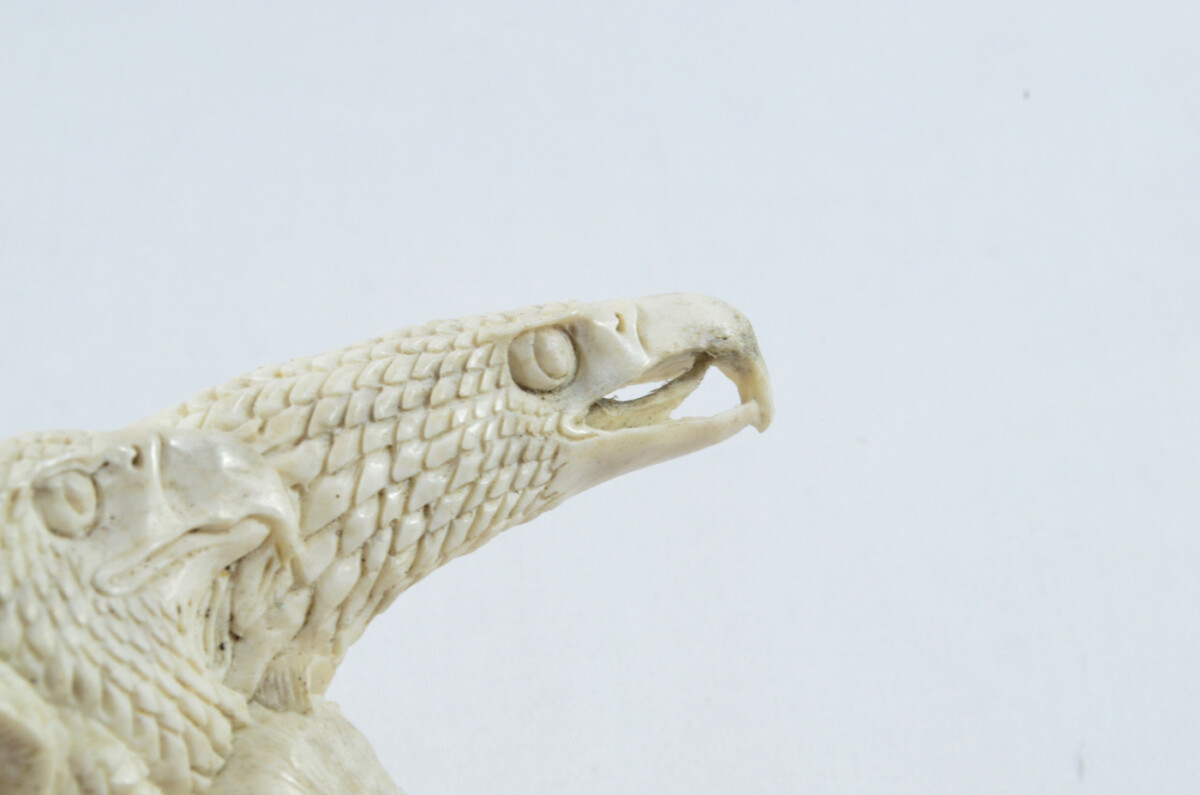 American Eagle Carved Walking Stick Cane Top Handle Stag Antler Horn Made Sheffield England - Image 3