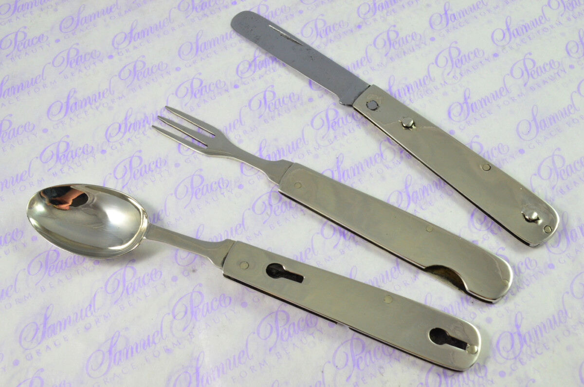 Antique RARE Sheffield Campaign Set Knife Fork & Spoon Genuine Made in Sheffield England - Image 4