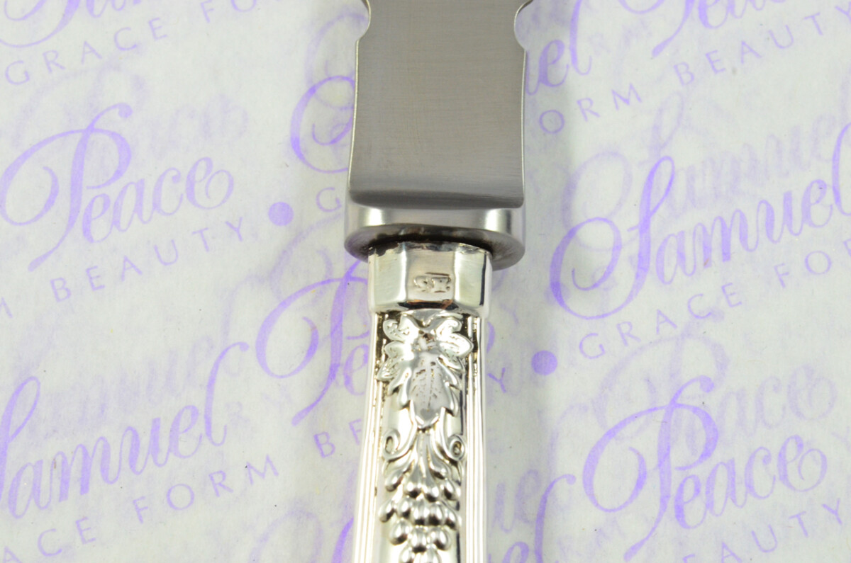 Sampson Mordan & Co London Sterling Silver Handled Letter Opener Grape & Vine Pattern 1855 Cased - Image 8