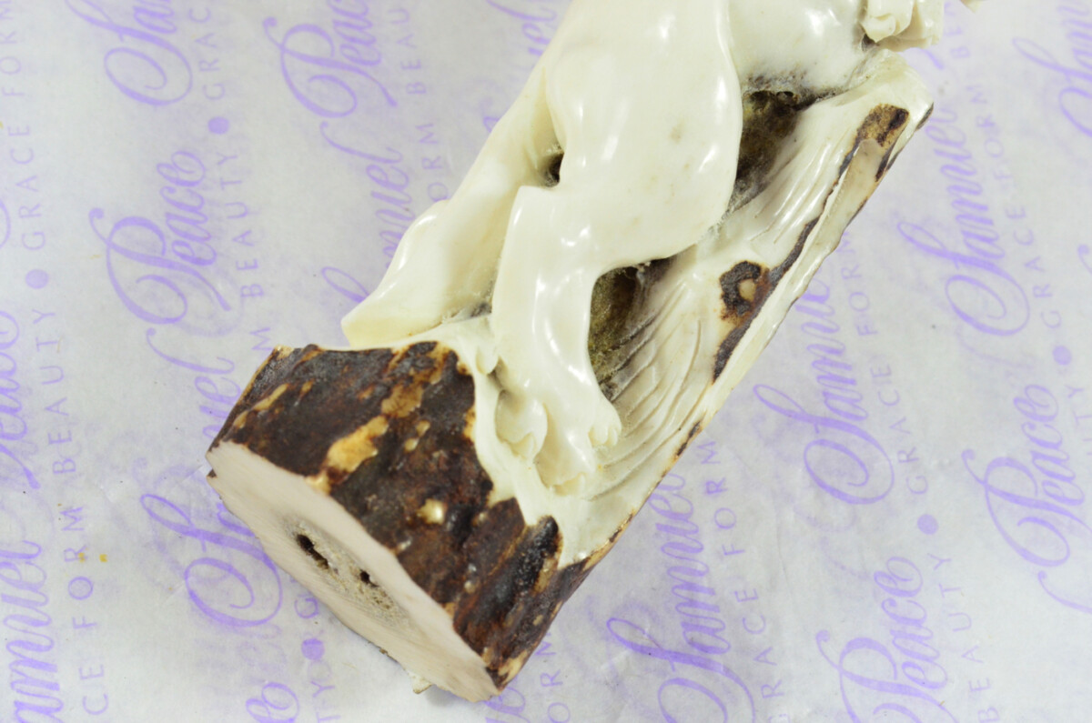 Fantastic Hand Carved Lion Walking Stick Cane Top Handle Stag Antler Horn Made Sheffield England - Image 8