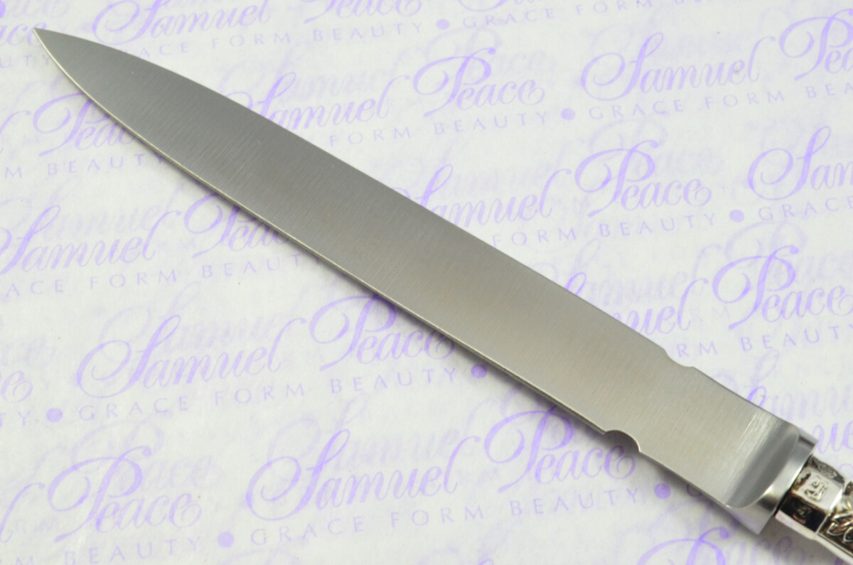 Sampson Mordan & Co London Sterling Silver Handled Letter Opener Grape & Vine Pattern 1855 Cased - Image 7