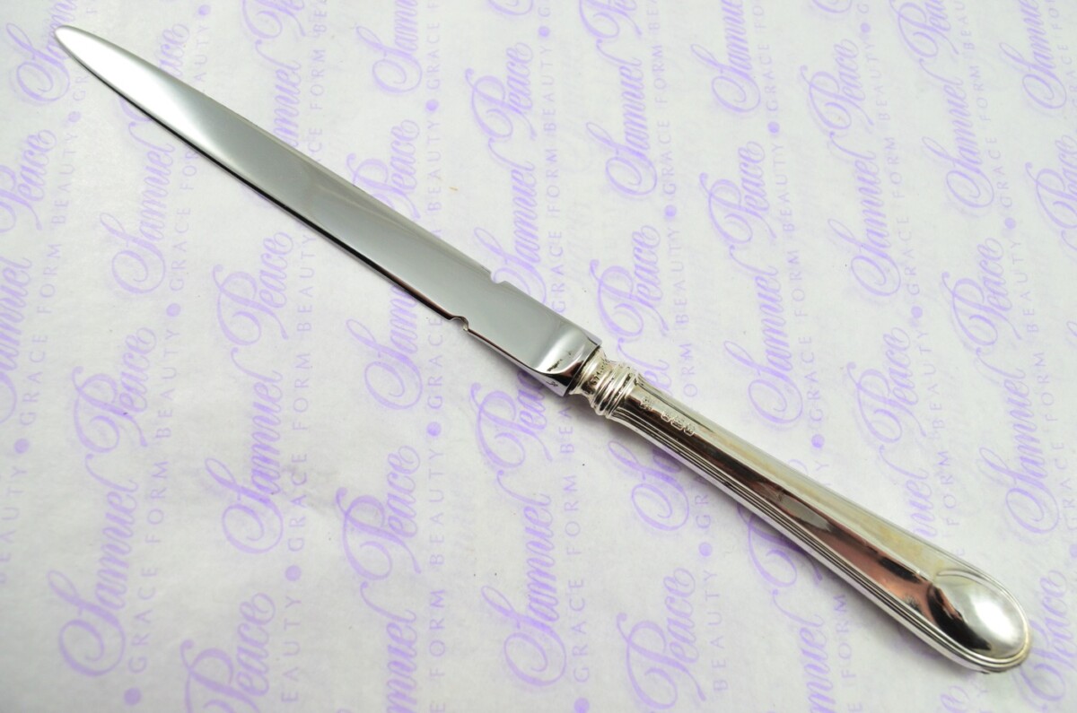 Cooper Bros Sheffield Sterling Silver Handled Letter Opener/Paper knife Mirror Pattern 1912 - Image 2