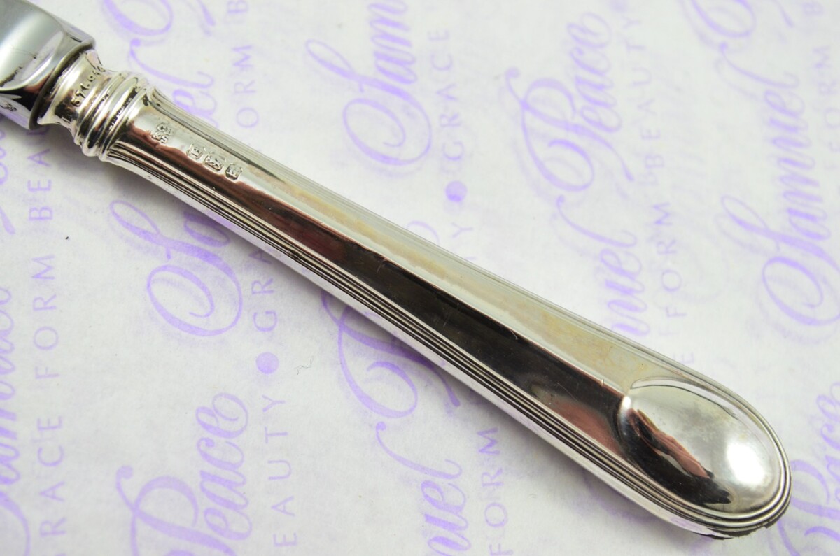 Cooper Bros Sheffield Sterling Silver Handled Letter Opener/Paper knife Mirror Pattern 1912 - Image 3