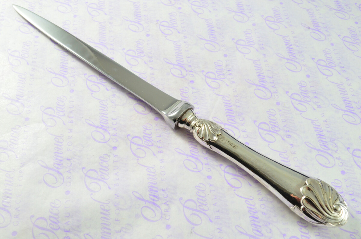 Ornate Shell Pattern James Deakin Sheffield Sterling Silver Handled Letter Opener 1902 Cased - Image 3