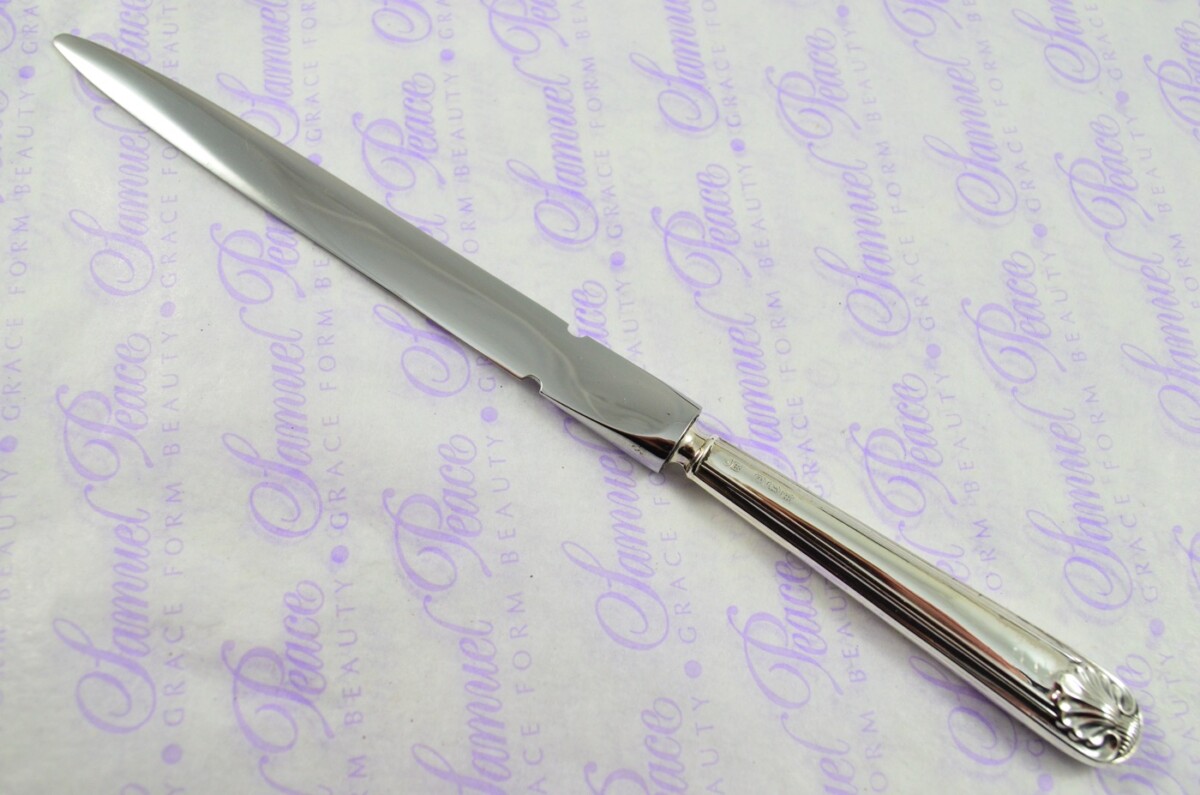 John Biggin Sheffield Sterling Silver Handled Letter Opener/Paper knife Thread & Shell Pattern 1929 - Image 2