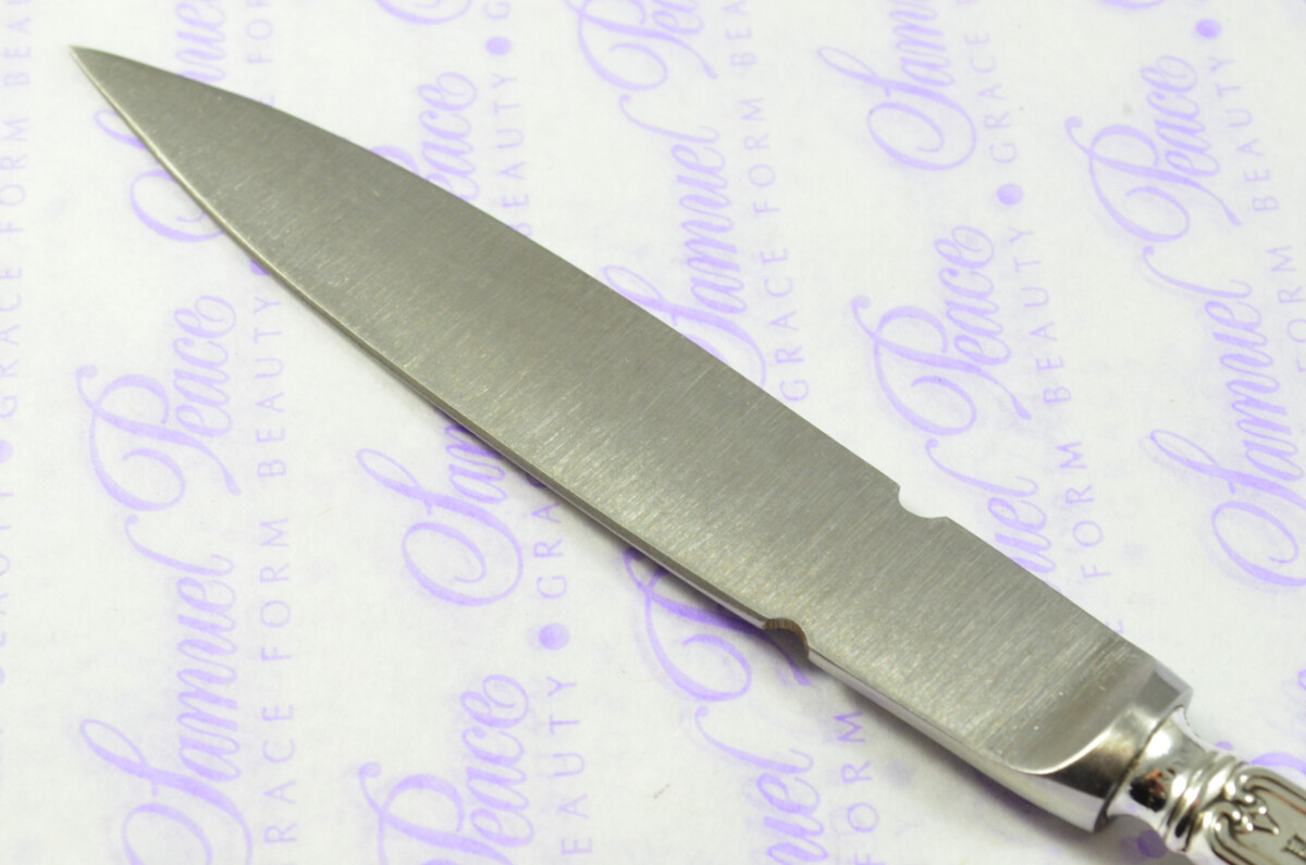 C H Beatson Pointed Ribbon & Bow Pattern Sterling Silver Letter Opener Sheffield 1931 - Image 9
