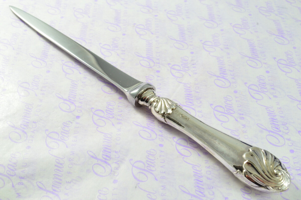 Ornate Shell Pattern James Deakin Sheffield Sterling Silver Handled Letter Opener 1902 Cased - Image 6