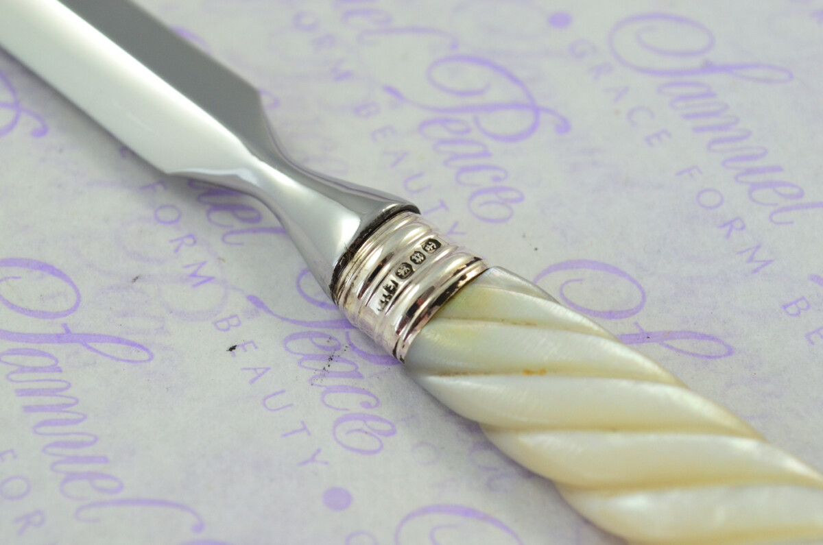 Birmingham Adie & Lovekin Mother of Pearl Handled Letter Opener 1919 Boxed - Image 3