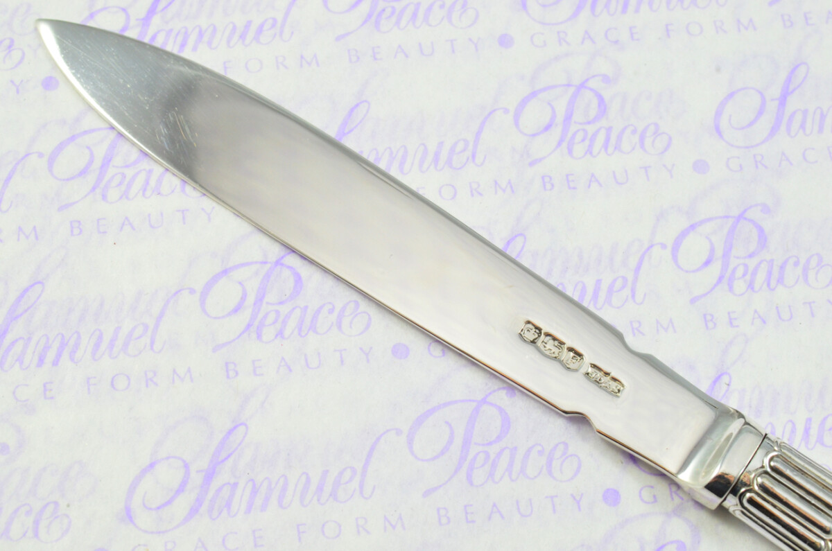 James Dixon & Sons Solid Silver Bladed & Mother of Pearl Handled Letter Opener Sheffield 1948 Cased - Image 7