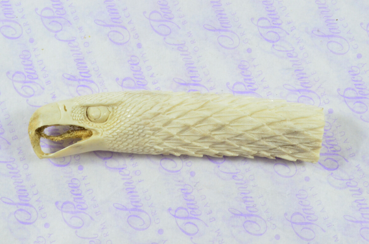 Fantastic Hand Carved Eagle Walking Stick Cane Top Handle Stag Antler Horn Made Sheffield England - Image 2
