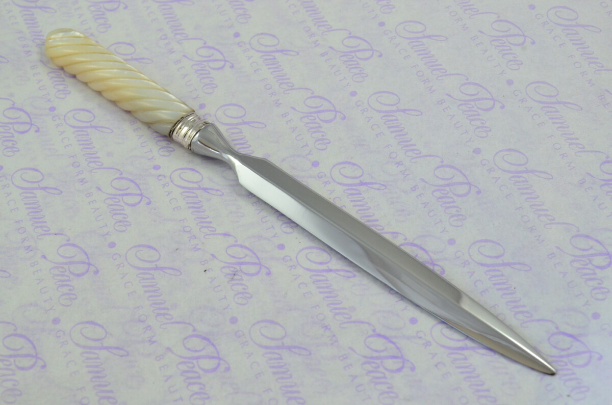 Birmingham Adie & Lovekin Mother of Pearl Handled Letter Opener 1919 Boxed - Image 5