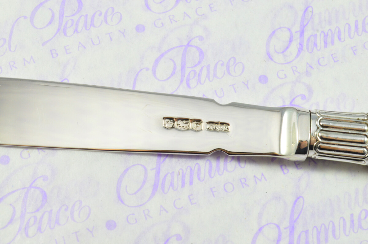James Dixon & Sons Solid Silver Bladed & Mother of Pearl Handled Letter Opener Sheffield 1948 Cased - Image 4