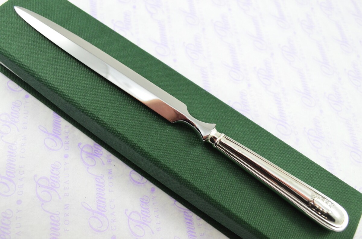 C W Fletcher Sheffield Sterling Silver Handled Letter Opener/Paper knife Parton Pattern 1929