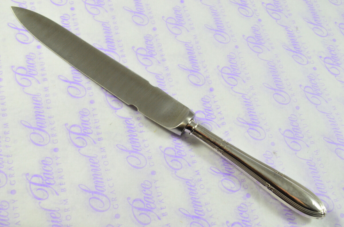 C H Beatson Pointed Ribbon & Bow Pattern Sterling Silver Letter Opener Sheffield 1931 - Image 5