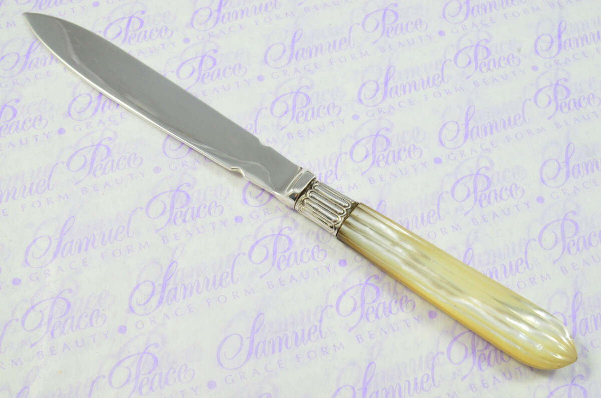 James Dixon & Sons Solid Silver Bladed & Mother of Pearl Handled Letter Opener Sheffield 1948 Cased - Image 6