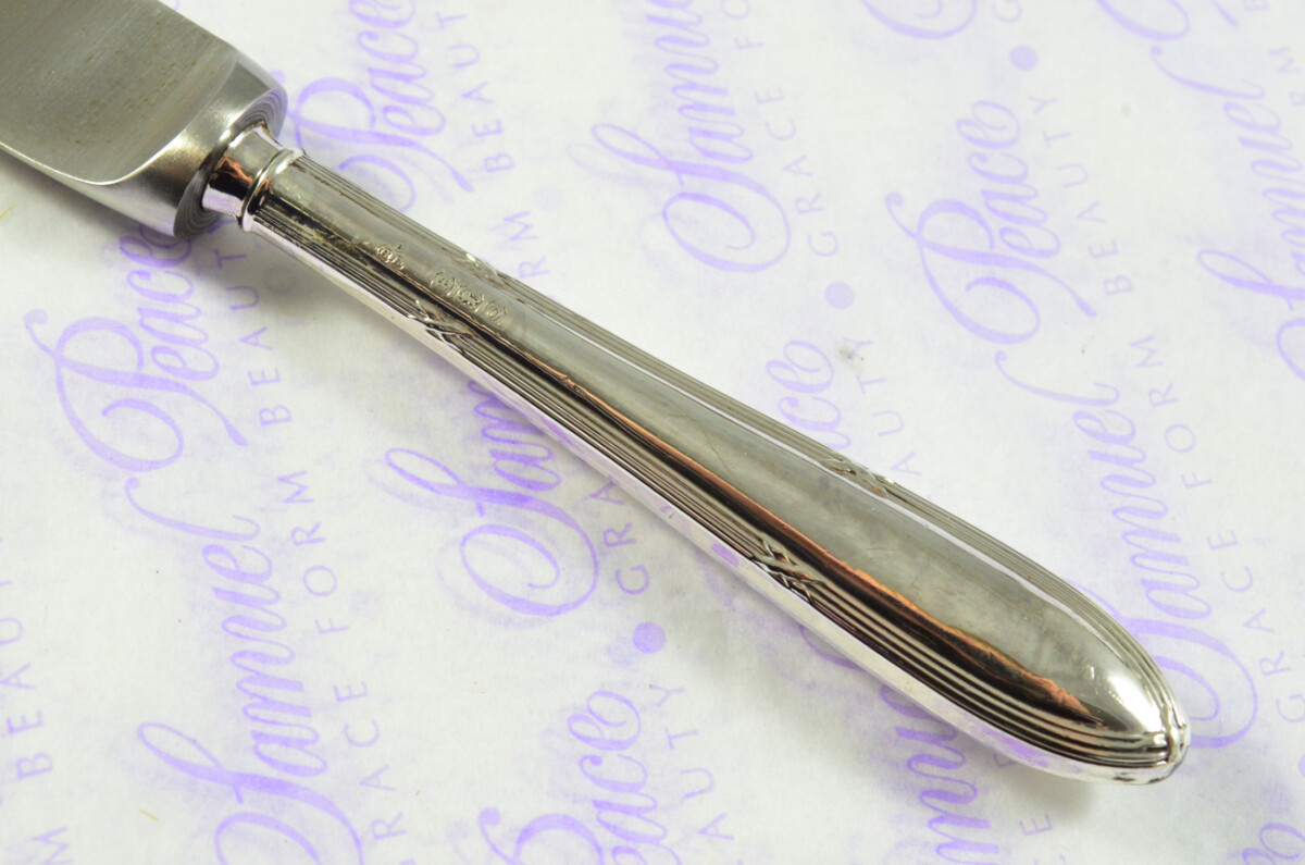 C H Beatson Pointed Ribbon & Bow Pattern Sterling Silver Letter Opener Sheffield 1931 - Image 4