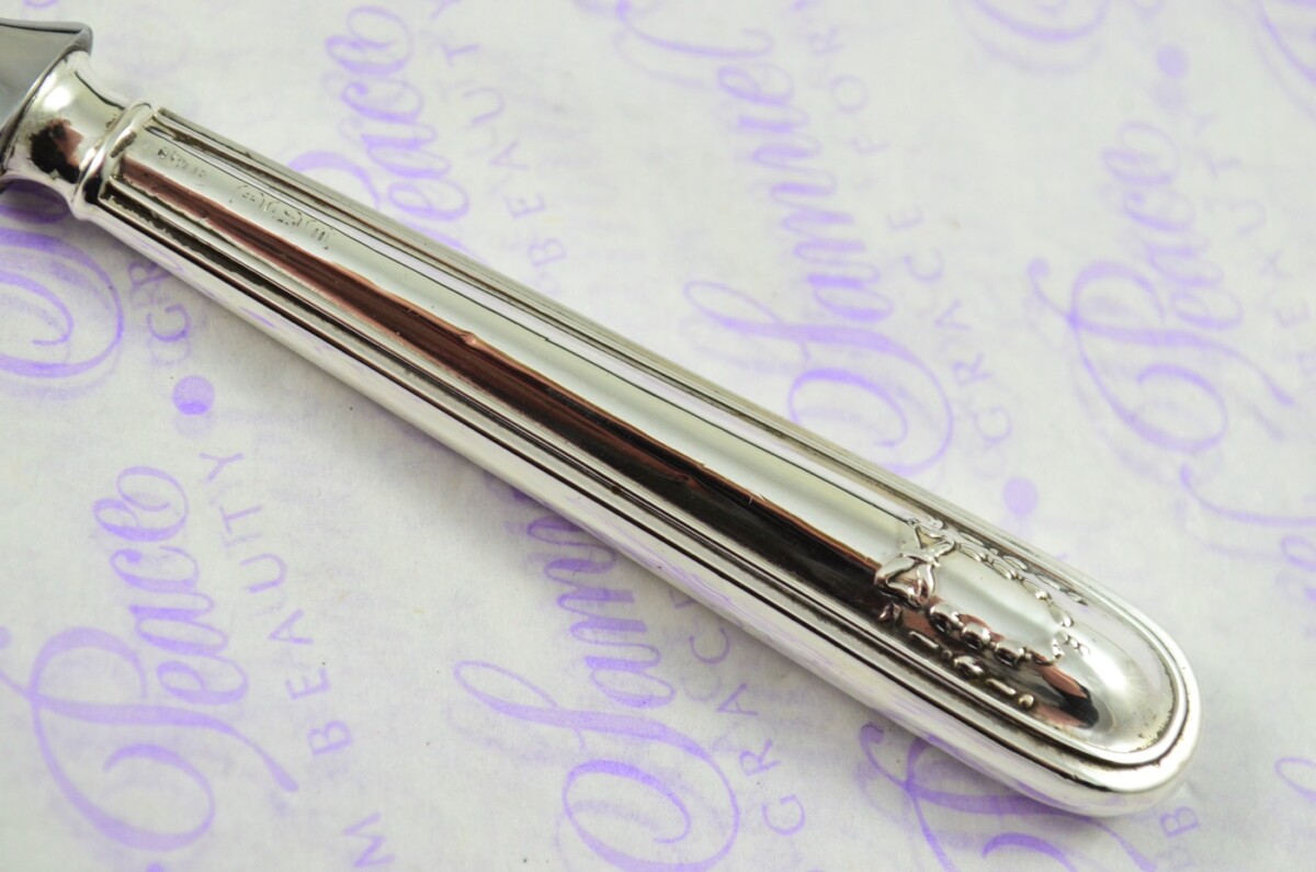 C W Fletcher Sheffield Sterling Silver Handled Letter Opener/Paper knife Parton Pattern 1929 - Image 3