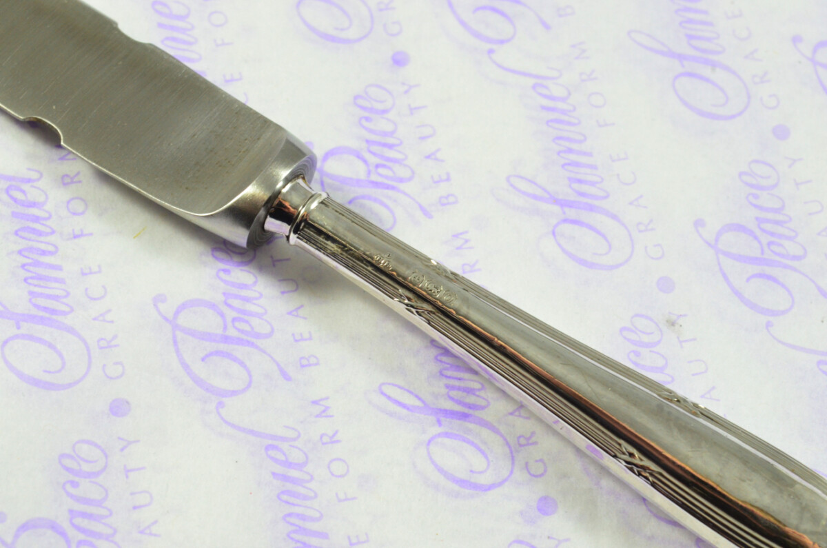 C H Beatson Pointed Ribbon & Bow Pattern Sterling Silver Letter Opener Sheffield 1931 - Image 7