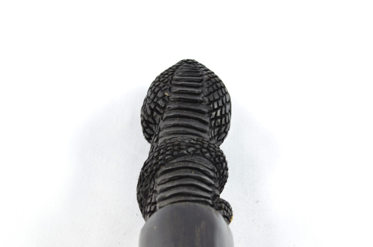 Snake Carved Walking Stick Cane Top Handle Water Buffalo Horn Horn Made Sheffield England - Image 5