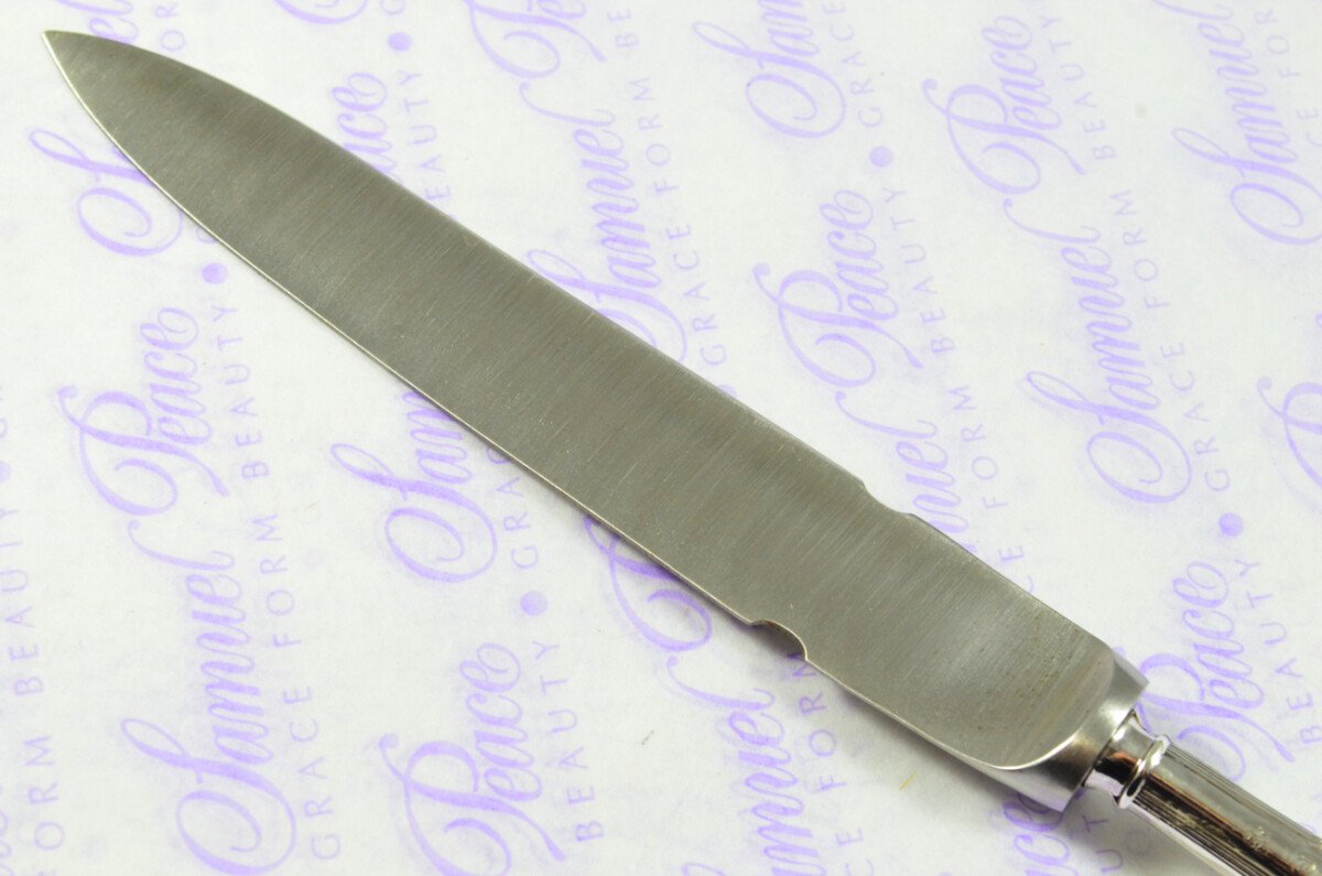 C H Beatson Pointed Ribbon & Bow Pattern Sterling Silver Letter Opener Sheffield 1931 - Image 6