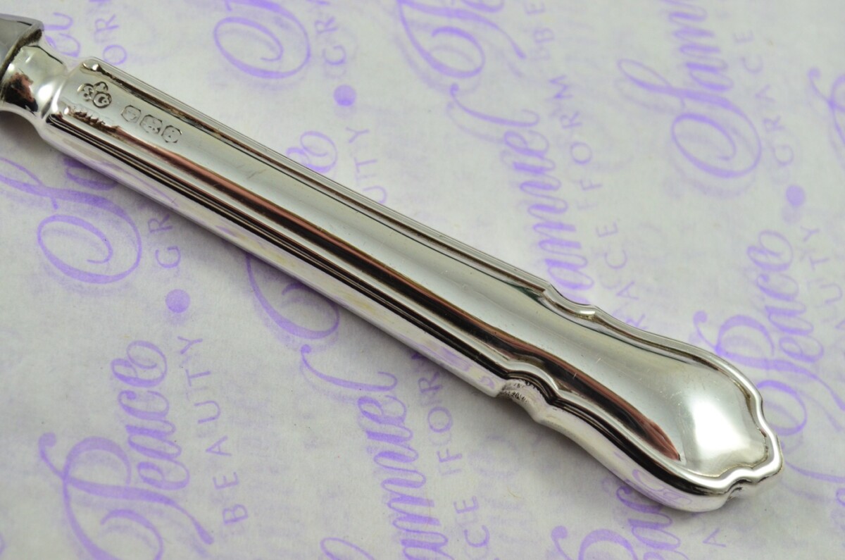 Elkinton & Co Sheffield Sterling Silver Handled Letter Opener/Paper knife Dubarry Pattern 1965 - Image 3