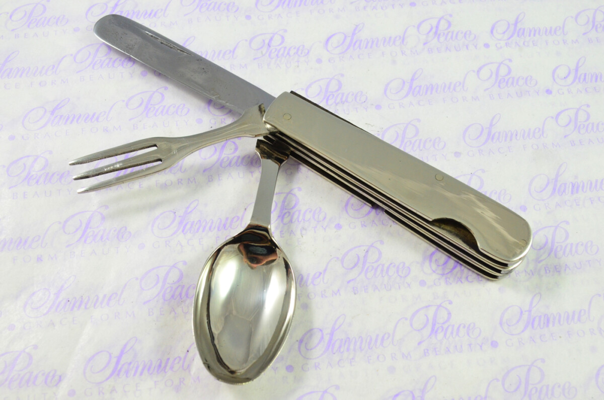 Antique RARE Sheffield Campaign Set Knife Fork & Spoon Genuine Made in Sheffield England - Image 3