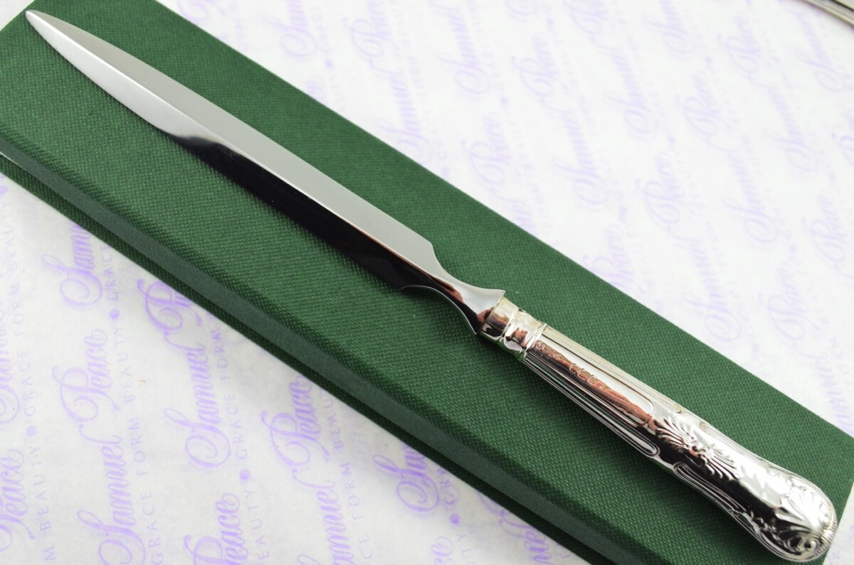 Harrison Fisher & Co Sheffield Sterling Silver Handled Letter Opener/Paper Knife Kings Pattern 1913