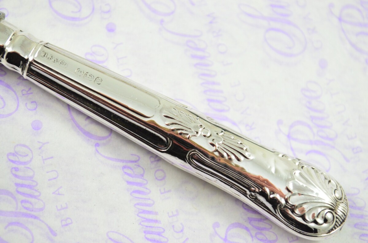 Harrison Fisher & Co Sheffield Sterling Silver Handled Letter Opener/Paper Knife Kings Pattern 1913 - Image 3