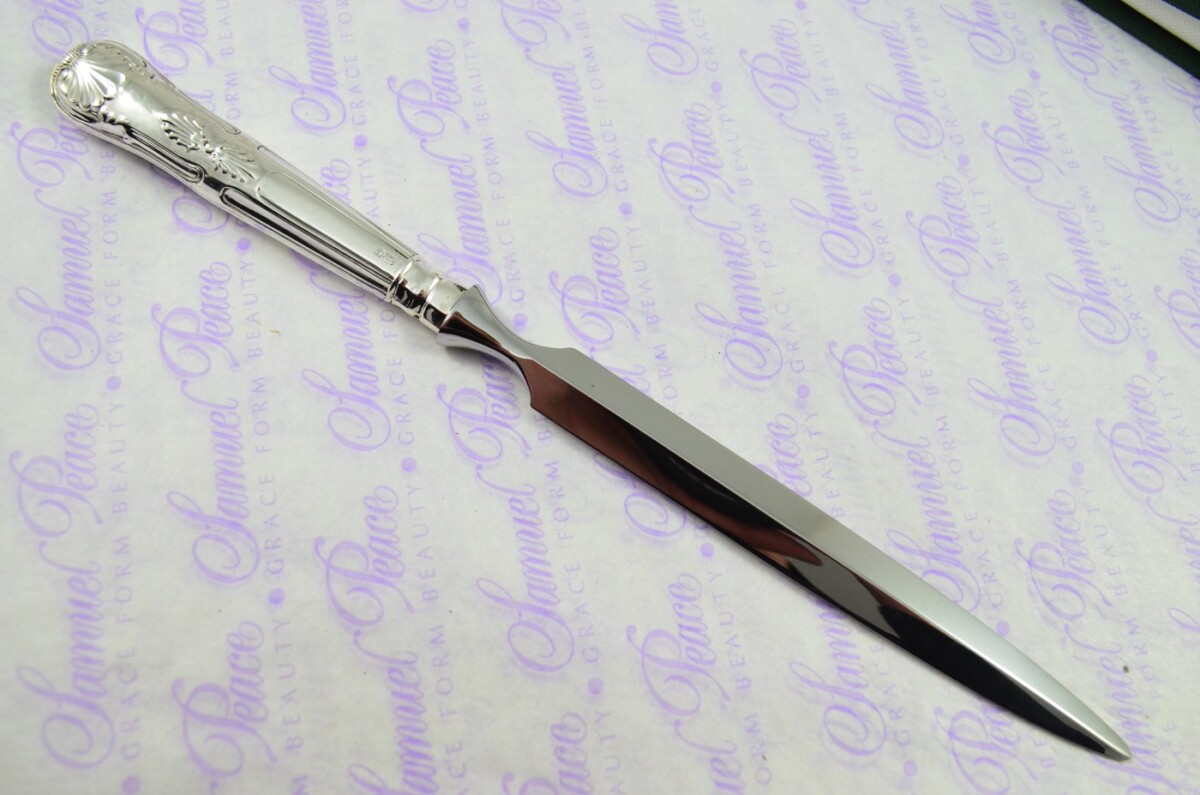 Harrison Fisher & Co Sheffield Sterling Silver Handled Letter Opener/Paper Knife Kings Pattern 1913 - Image 4