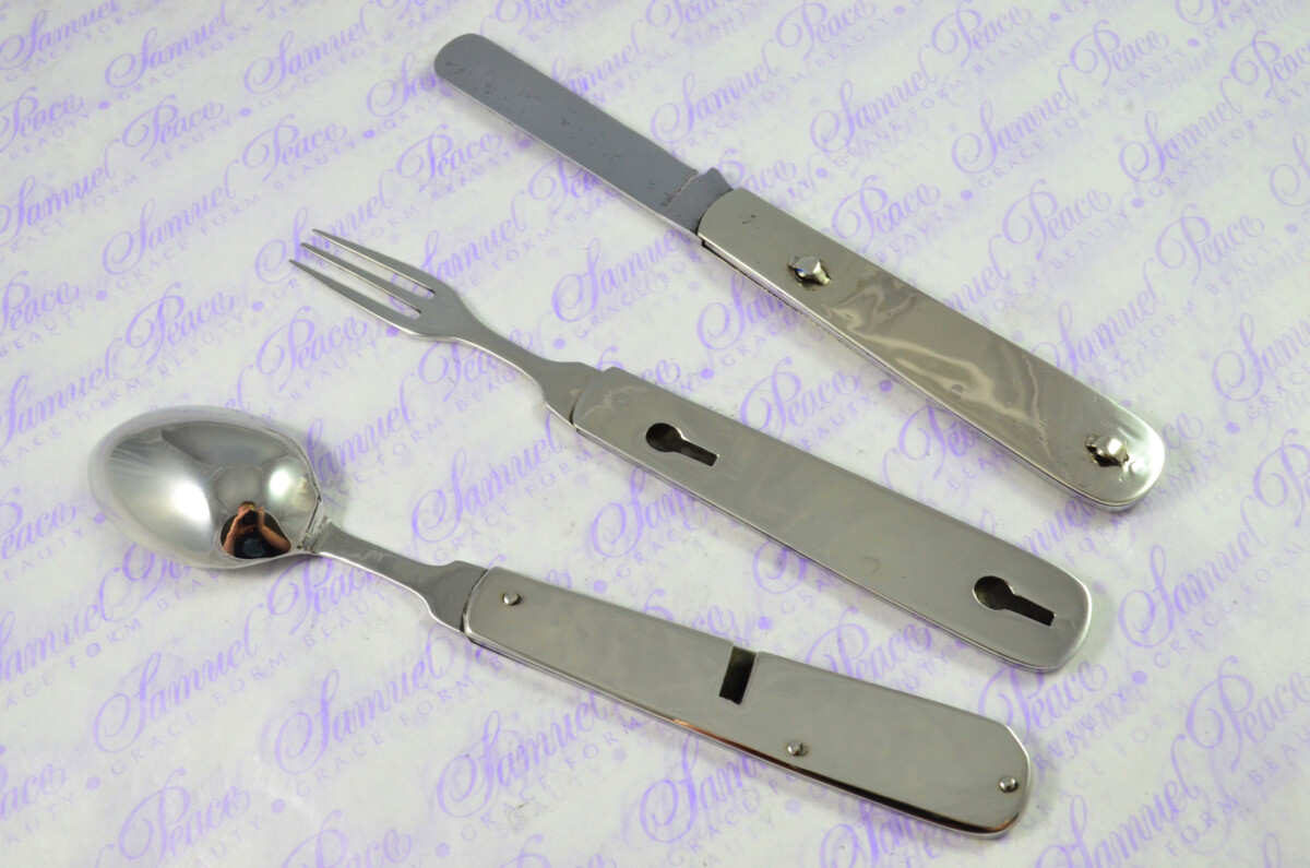 Antique RARE Sheffield Campaign Set Knife Fork & Spoon Genuine John Watts Made in Sheffield England - Image 6