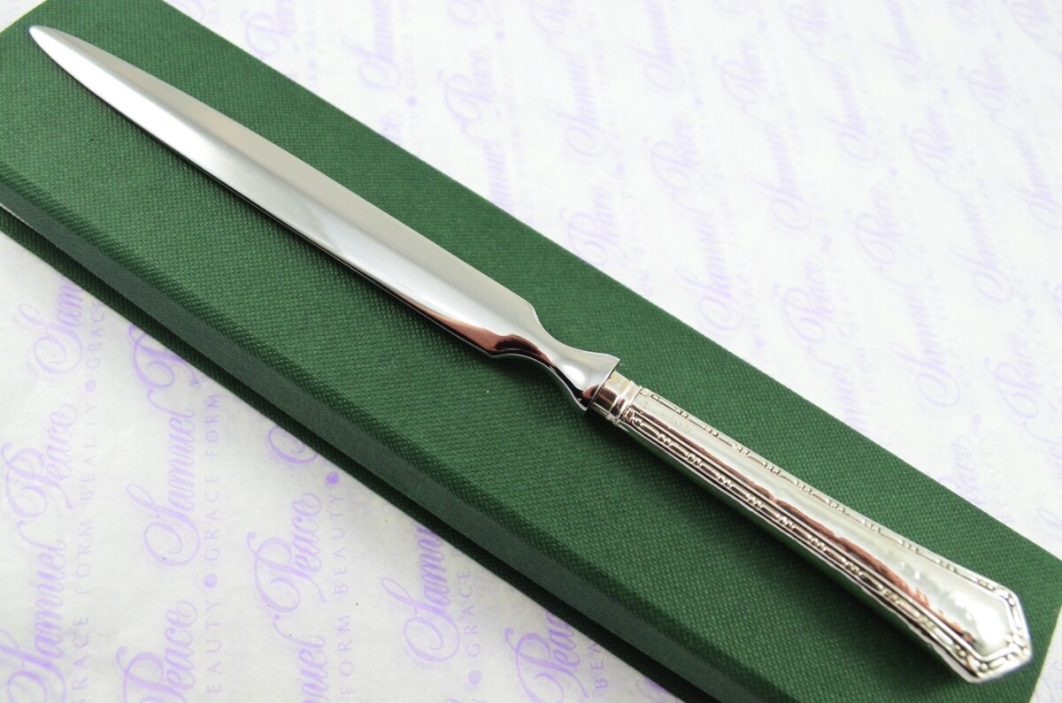 Harrison Fisher & Co Sheffield Sterling Silver Handled Letter Opener/Paper Knife Broughton Pattern 1912