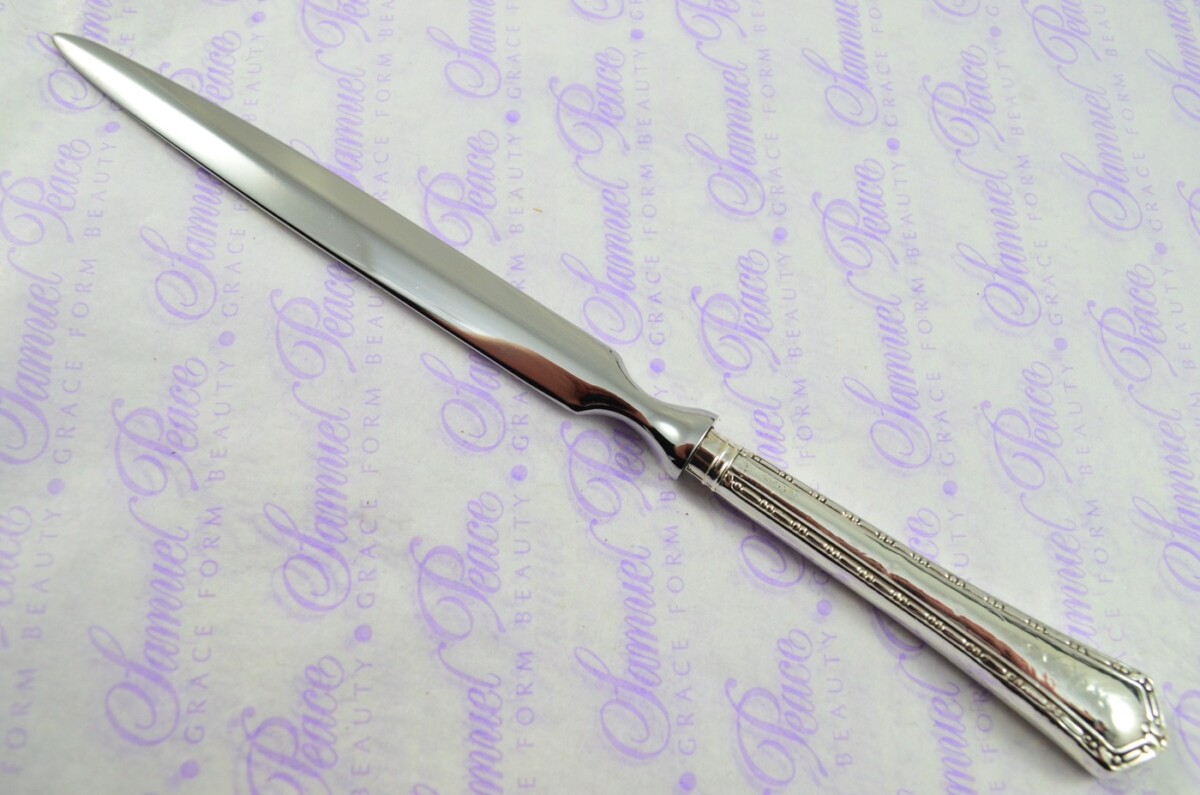 Harrison Fisher & Co Sheffield Sterling Silver Handled Letter Opener/Paper Knife Broughton Pattern 1912 - Image 2