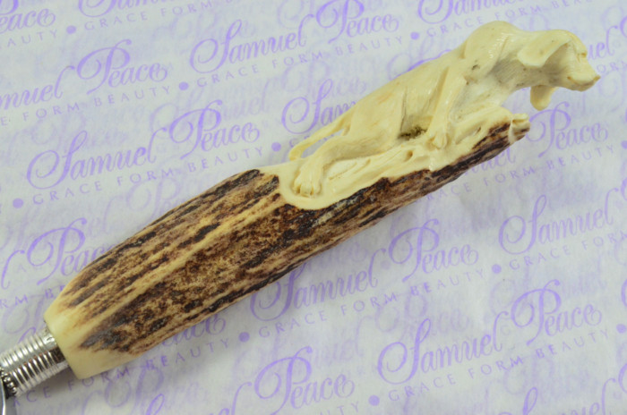 Fantastic Hand Carved Beadle Stag Antler Horn Handle Magnifying Glass Silver Ferrule 1901 Made Sheffield England - Image 6