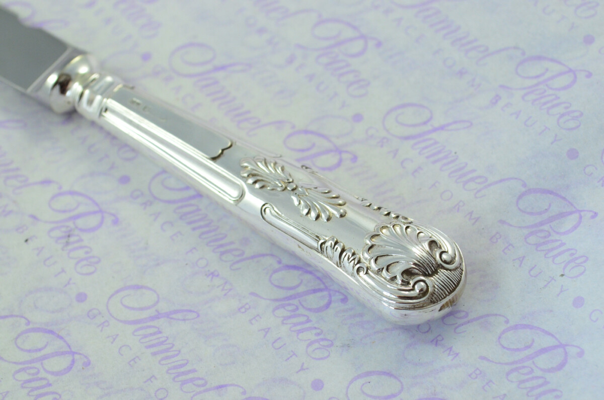 Emile Viner Sheffield Sterling Silver Handled Letter Opener Kings Pattern 1963 Cased - Image 3