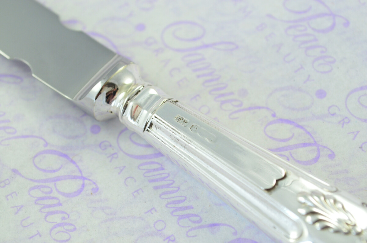 Emile Viner Sheffield Sterling Silver Handled Letter Opener Kings Pattern 1963 Cased - Image 4