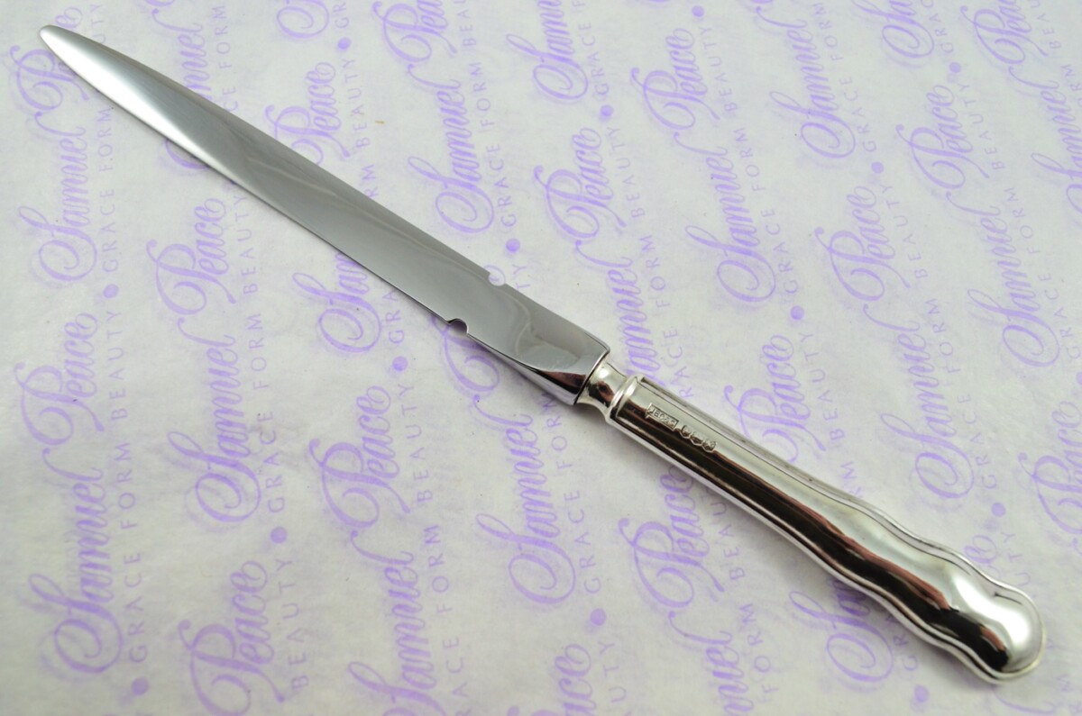 JBC&S Sheffield Sterling Silver Handled Letter Opener/Paper knife Dubarry Pattern 1965 - Image 2