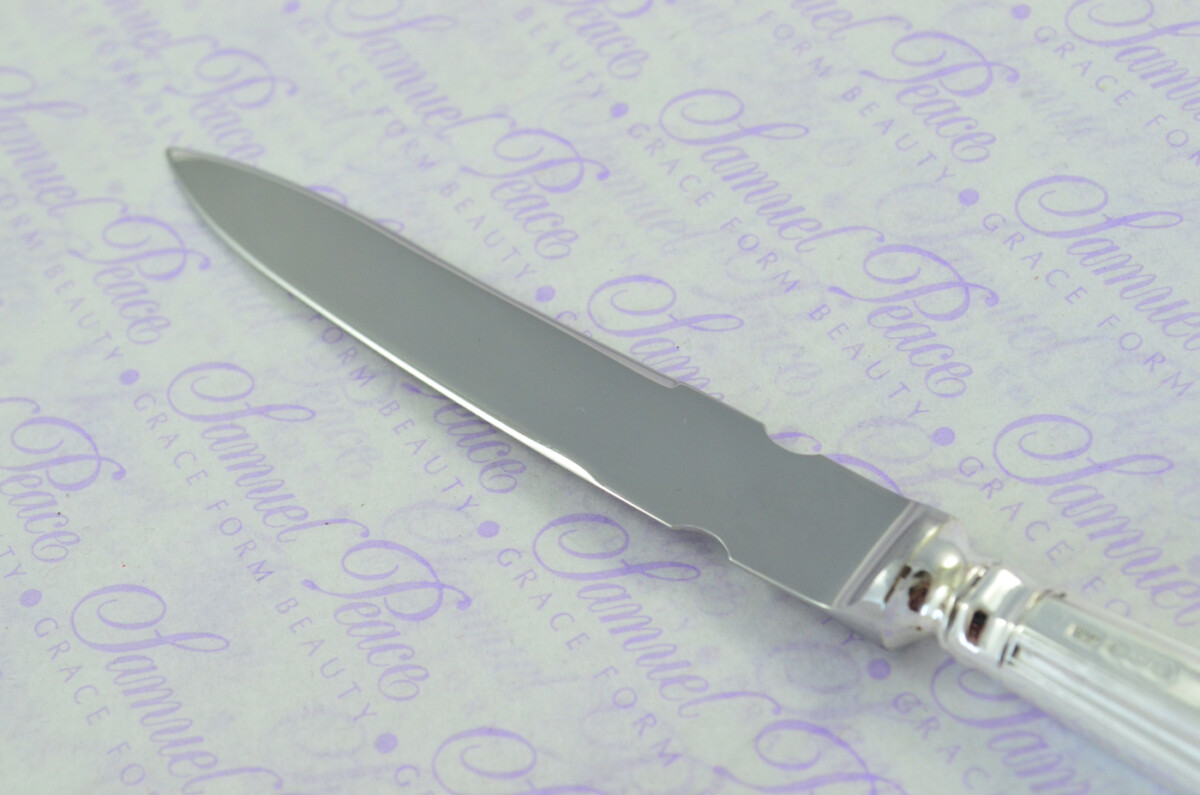 Emile Viner Sheffield Sterling Silver Handled Letter Opener Kings Pattern 1963 Cased - Image 5