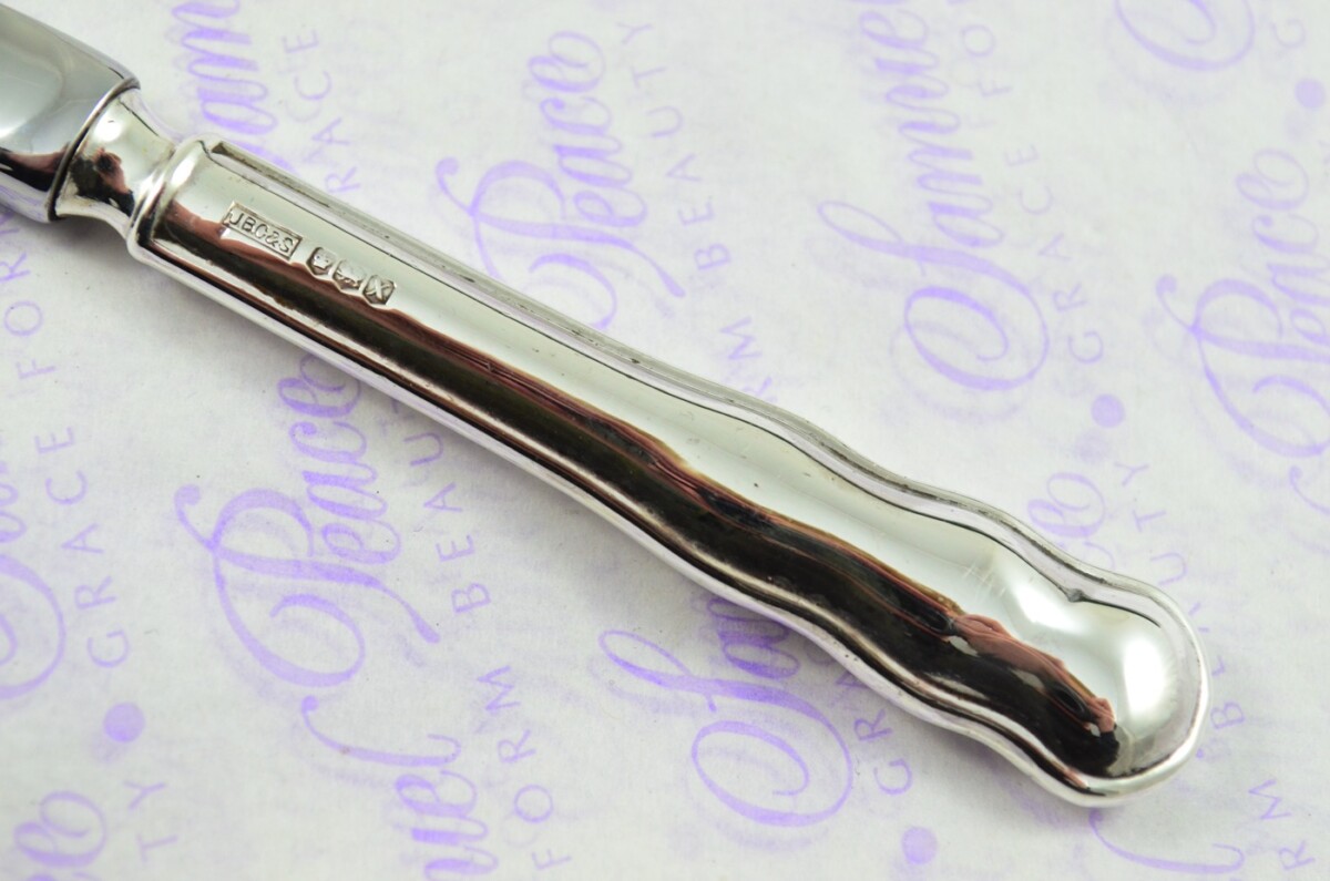 JBC&S Sheffield Sterling Silver Handled Letter Opener/Paper knife Dubarry Pattern 1965 - Image 3
