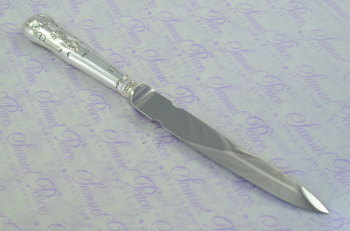 Emile Viner Sheffield Sterling Silver Handled Letter Opener Kings Pattern 1963 Cased - Image 6