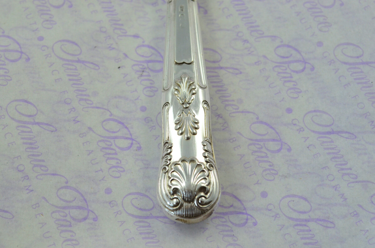 Emile Viner Sheffield Sterling Silver Handled Letter Opener Kings Pattern 1963 Cased - Image 7