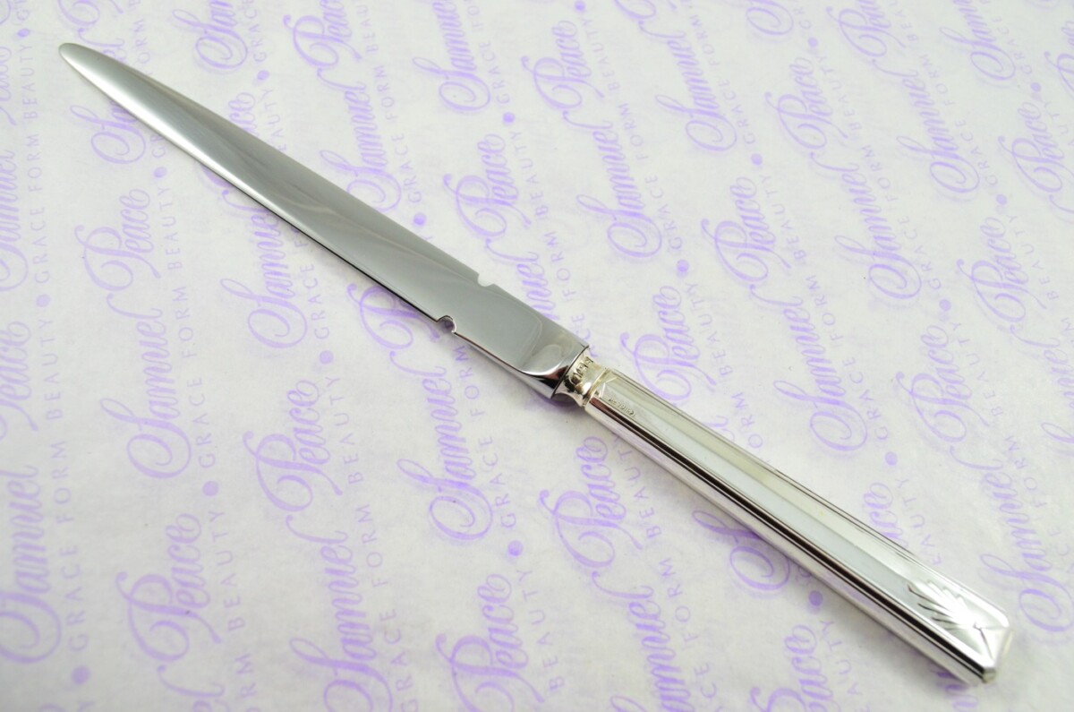 James Dixon & Sons Sheffield Sterling Silver Handled Letter Opener/Paper Knife Deco Pattern 1935 - Image 2