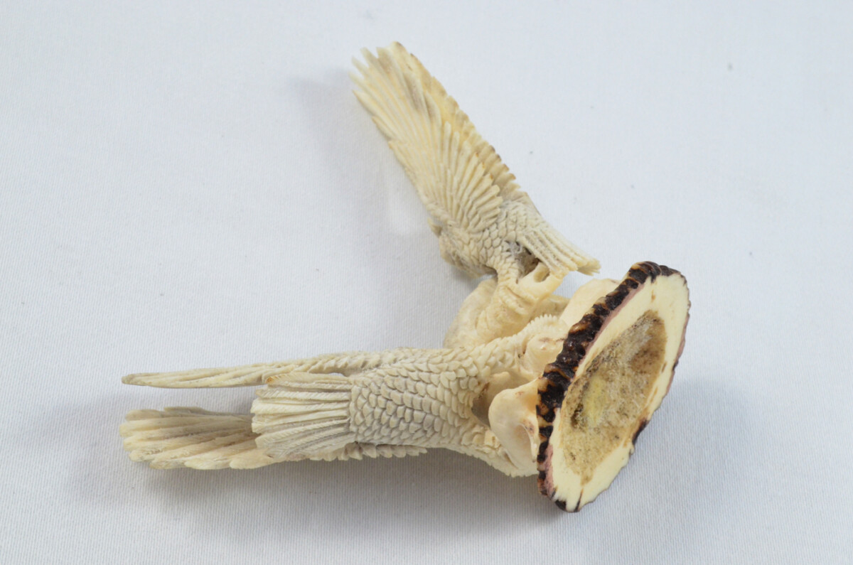 Owl Carved Walking Stick Cane Top Handle Stag Antler Horn Made Sheffield England - Image 6