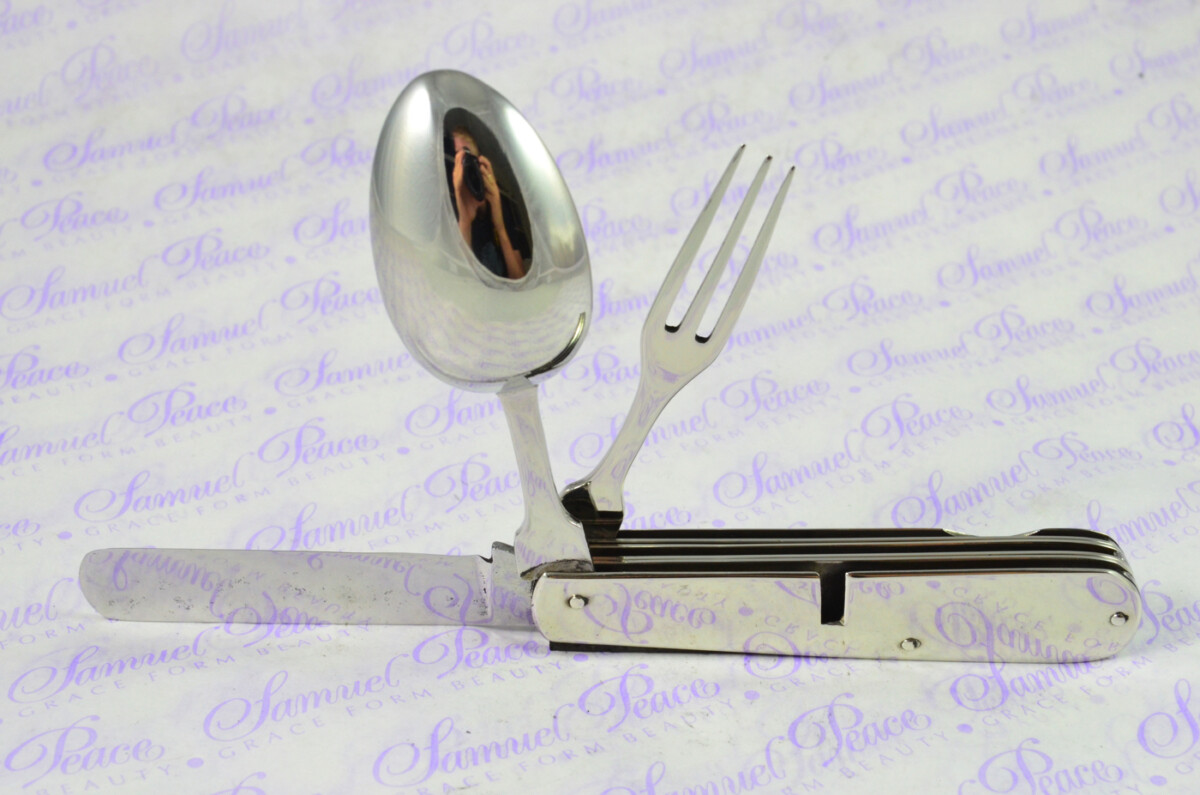 Antique RARE Sheffield Campaign Set Knife Fork & Spoon Genuine John Watts Made in Sheffield England - Image 3