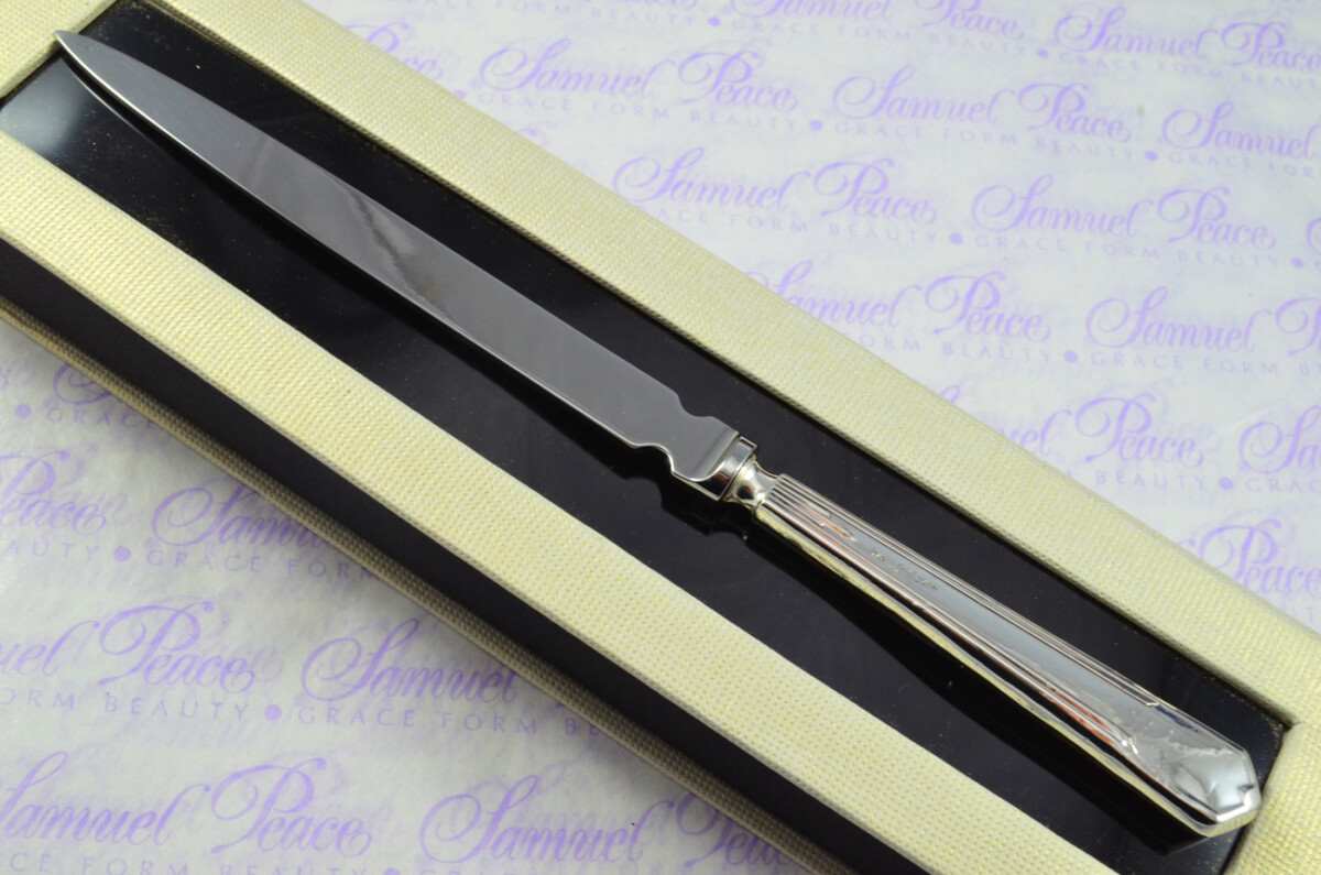 William Yates Sheffield Sterling Silver Handled Letter Opener Ashton Pattern 1963 Cased