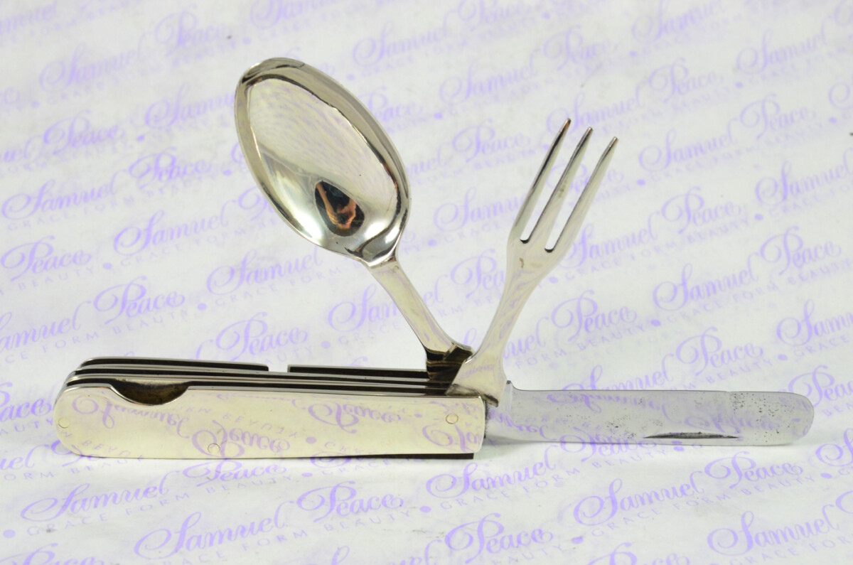 Antique RARE Sheffield Campaign Set Knife Fork & Spoon Genuine Made in Sheffield England